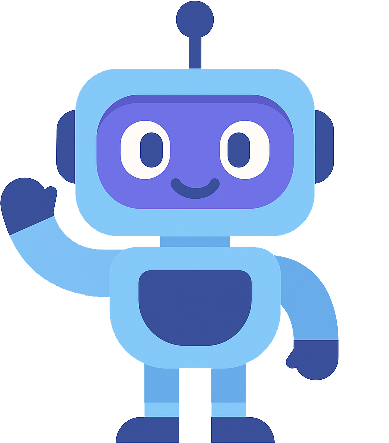 AlgoPattern mascot - friendly robot character